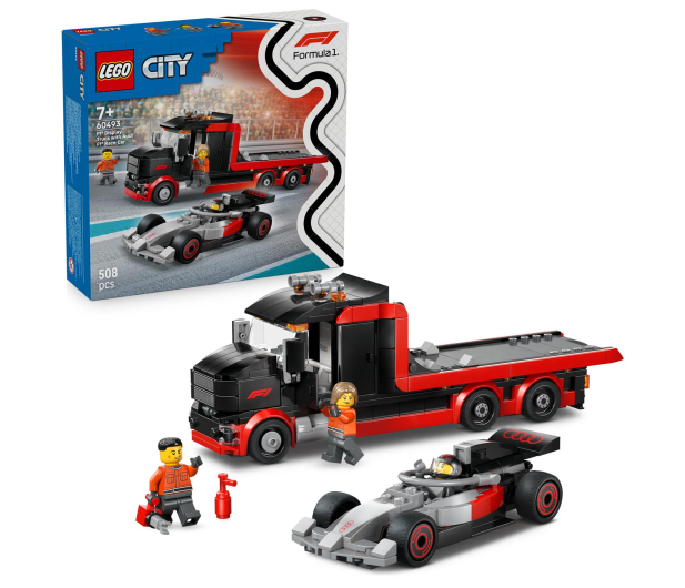 LEGO CITY 60493 Ciężarówka F1® z bolidem Audi F1® - 1489556 - zdjęcie 2